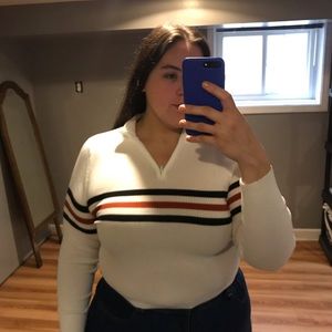 Plus size cropped zip up sweater top SIZE 2X
